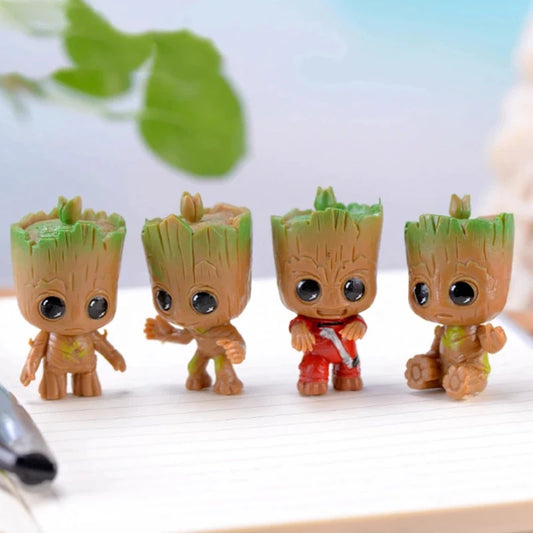 Action Figure Anime Mini Groot Decoration PVC Collection Figurine Toy Model For Children Home Decor Miniature Model Crafts