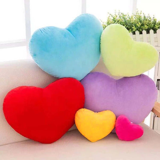 Heart-shaped plush pillow toy, perfect as a cute gift for lovers, friends, or children, offering comfort and a cozy sleeping pillow.